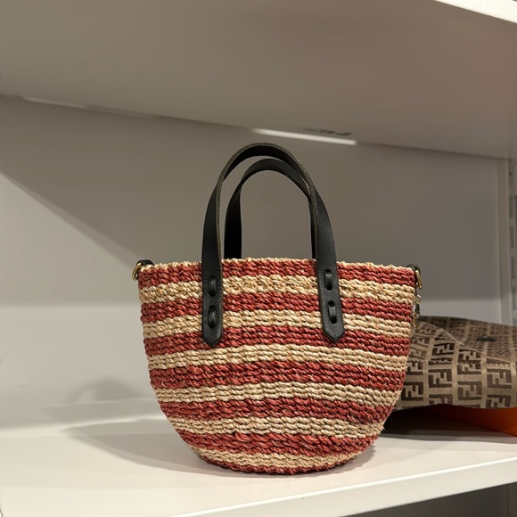 Clare V. Petite Léa Woven Straw Bag NWOT - Picture 1 of 6